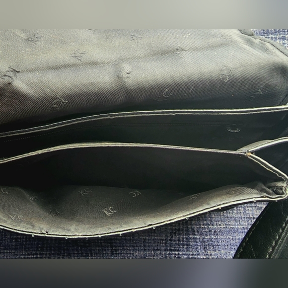 NWOT Y2k kenneth cole black leather shoulder bag - Picture 11 of 14